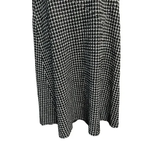 Zara Tweed Midi Dress Sizs Small Sleeveless Turtleneck Raw Hem Classic Old Money - Picture 5 of 11